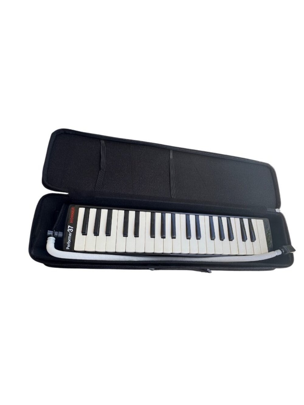 Hohner Performer 37 Melodica With Carrying Case Black & White Portable Keyboard